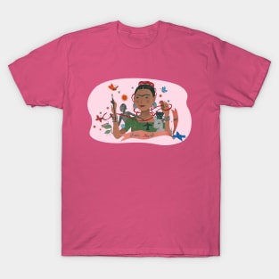 Frida Kahlo & Pets 4 T-Shirt